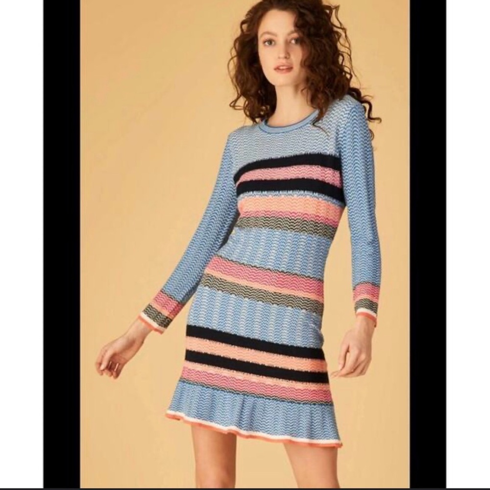 Tanya Taylor Beta Stripe Knit Dress